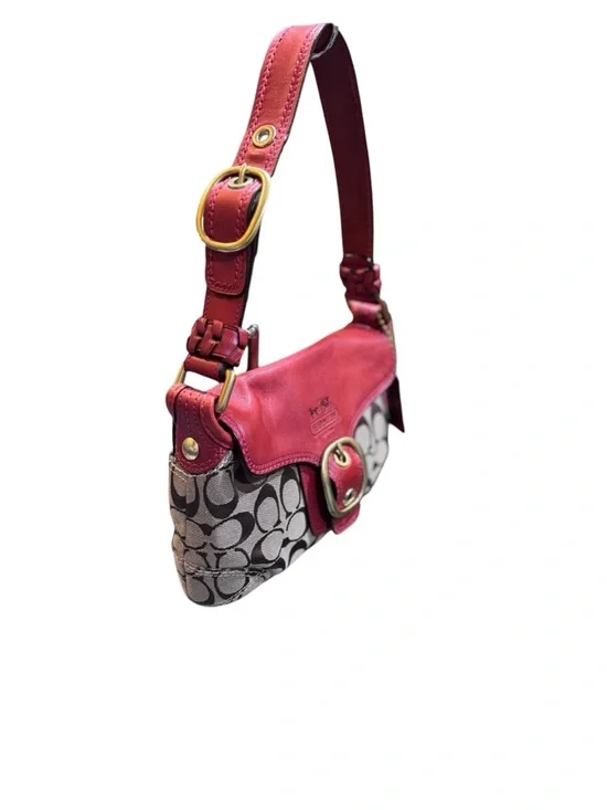 Coach Bleecker Signature Buckle Flap Bag Hobo - Picture 4 of 16